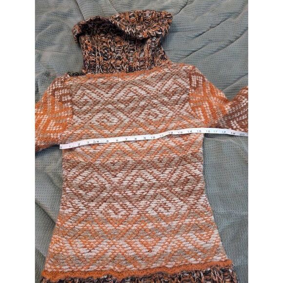 Desigual Women’s Small Cowlneck Wool Blend Tapestry Pullover Sweater Chunky - Picture 4 of 6